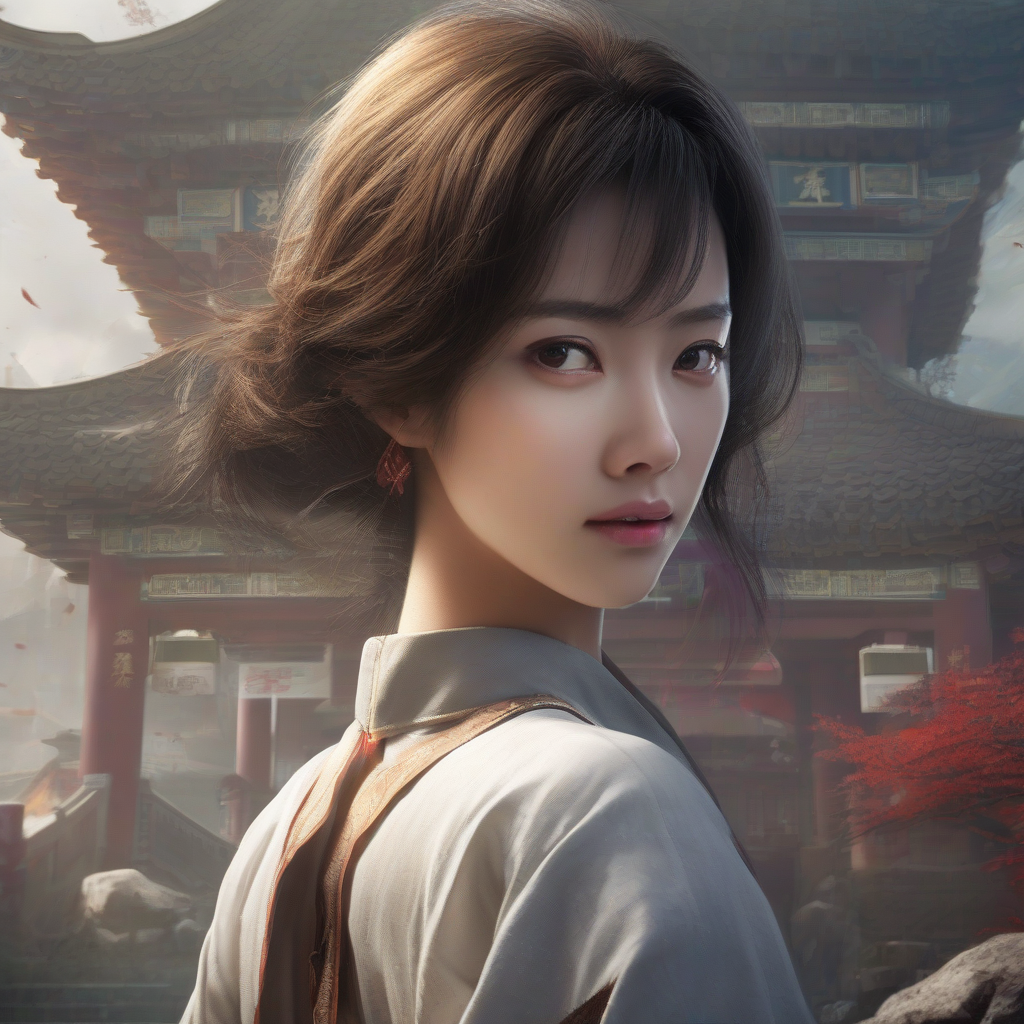超高清人物 古风美女4k图片写真CG插画(1)